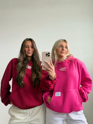 Happy Camp3r Dark Cherry Puff Series Hoodie