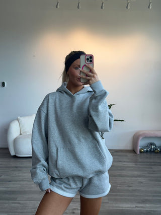 Light Heather Grey Staple Oversized Hoodie