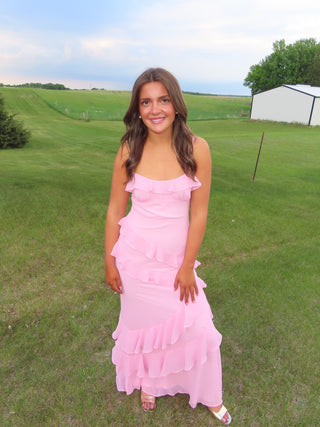 Pink Ruffle Dress