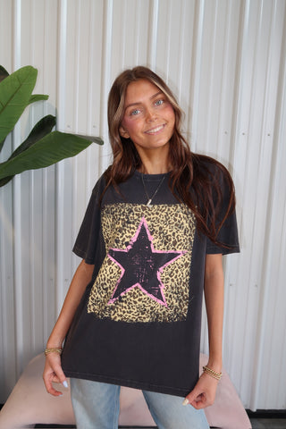Star Leopard Oversized T-Shirt