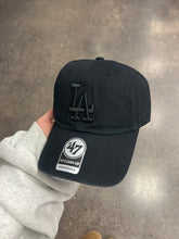 Load image into Gallery viewer, Black On Black Los Angeles Dodgers 47’ Brand Baseball Hat
