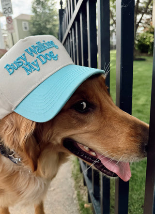 “Busy Walking My Dog” Trucker Hat