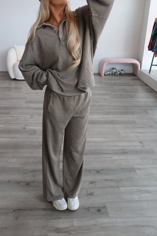 Clay French Terry Wide Leg Sweatpants