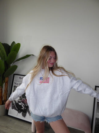 American Flag Crewneck