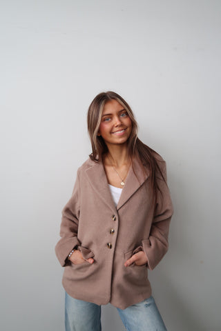 Tan Oversized Cozy Blazer