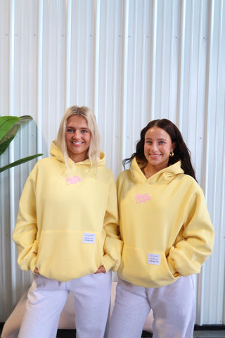 *Drift Exclusive* Happy Camp3r Lemon Yellow Puff Series Hoodie
