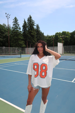 Orange & White Oversized Jersey