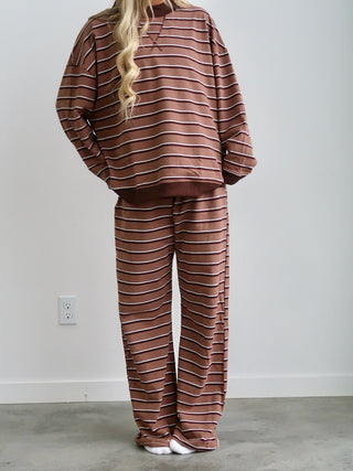 Brown/Espresso Striped Lounge Pants