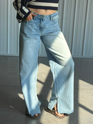 Hidden Mid-Rise Wide Leg - Nori