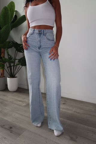 Daze Far Out High Rise Studded Jeans