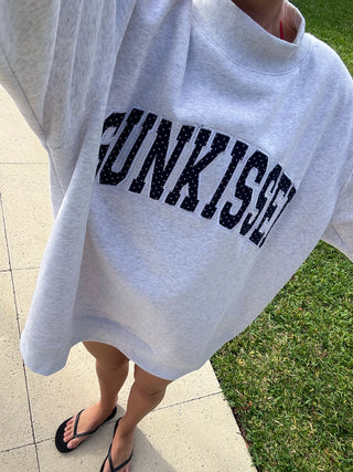 Polka Dot SUNKISSED Mockneck Sweatshirt