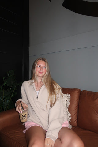 Oat Staple Oversized Quarter Zip