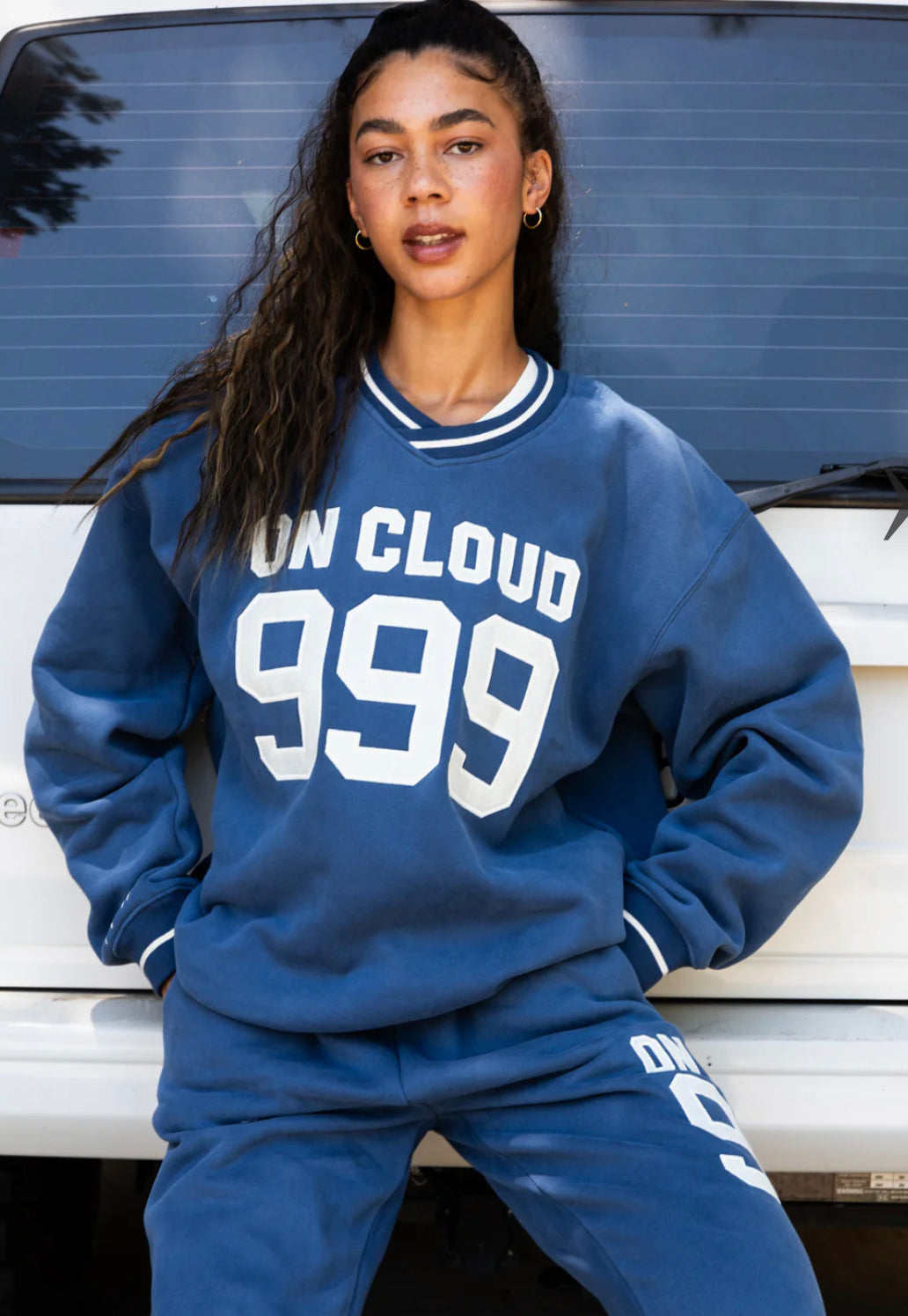 The Mayfair Group On Cloud 9 V-Neck Crewneck