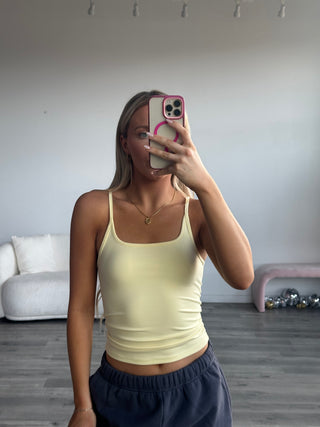 *PRE-ORDER* - Pastel Yellow Studio Full Length Cami Tank Top