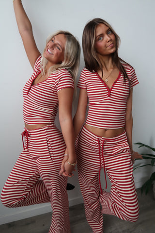 Red & White Stripe Pants