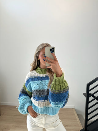 Striped Chunky Knit Sweater