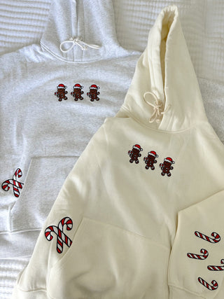 Ivory Gingerbread Recipe Embroider Hoodie