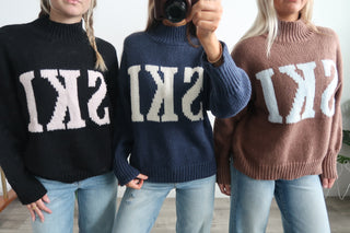 Navy & White Ski Knit Sweater