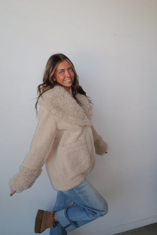 Fur Trimmed Fleece Jacket