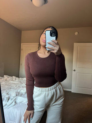 Knit Cropped Ribbed Top