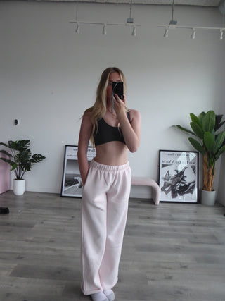 Pale Pink Staple Wide Leg Sweatpants
