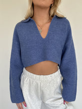 Load image into Gallery viewer, Cropped Collared Sweater
