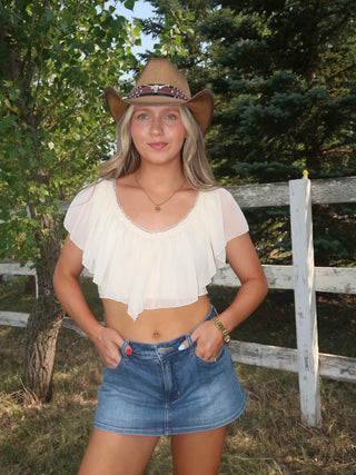 Ivory Scoop Neck Top