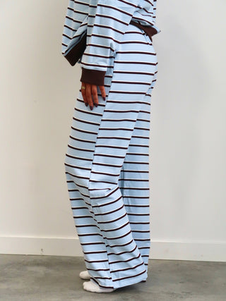 Blue/Brown Striped Lounge Pants