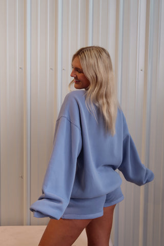 Stone Blue Staple Oversized Crewneck