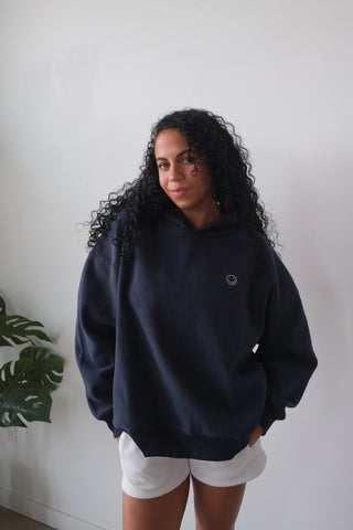 Navy Happy Hoodie
