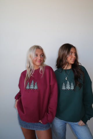 Forest Green Christmas Tree Crewneck