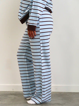 Blue/Brown Striped Lounge Pants