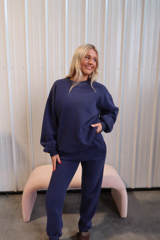 Midnight Blue Staple Crewneck