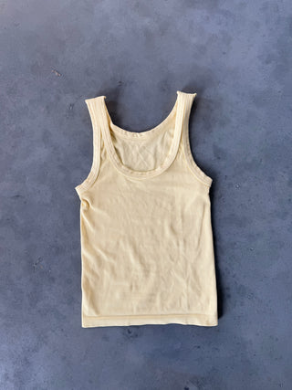 Pale Banana Reversible Ribbed Tank Top