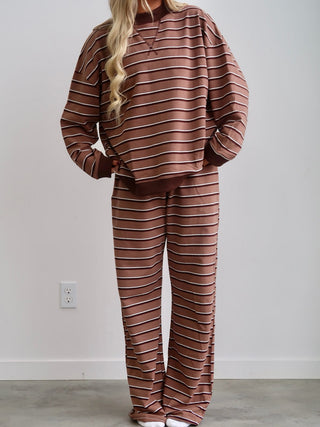 Brown/Espresso Striped Lounge Pants