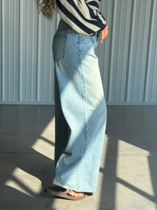 Hidden Mid-Rise Wide Leg - Nori