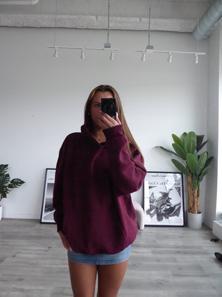 Black Cherry Staple Oversized Hoodie