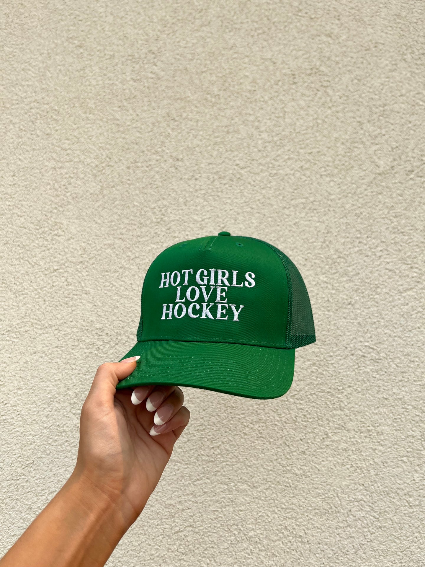 “Hot Girls Love Hockey” Trucker Hat