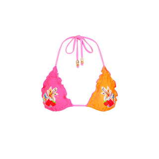 Kulani Kinis Lettuce Edge Bralette Bikini Top - Honey Baby