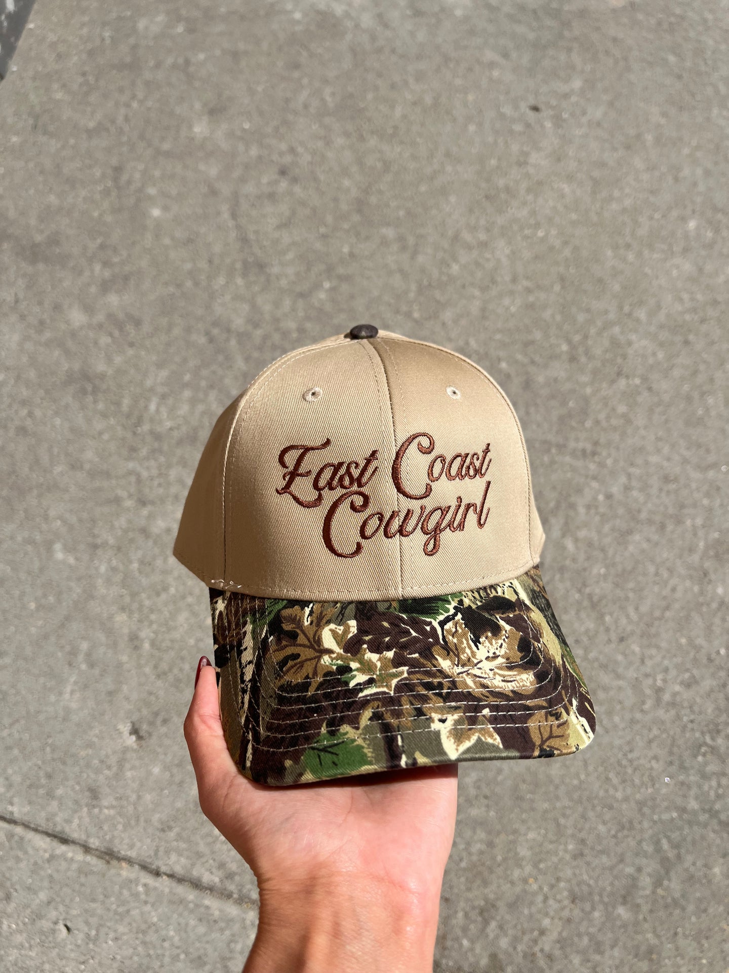 “East Coast Cowgirl” Two Toned Camo Trucker Hat