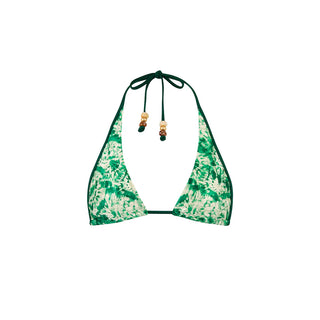 Kulani Kinis Bind Tie Halter Bikini Top - Emerald Tides