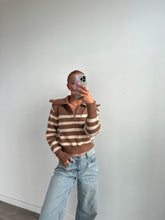 Load image into Gallery viewer, Striped Quarter Zip Sweater
