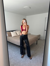 Load image into Gallery viewer, Black High Waisted Faux Leather Pants
