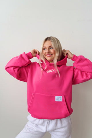 *Drift Exclusive* Happy Camp3r Pink Raspberry Puff Series Hoodie