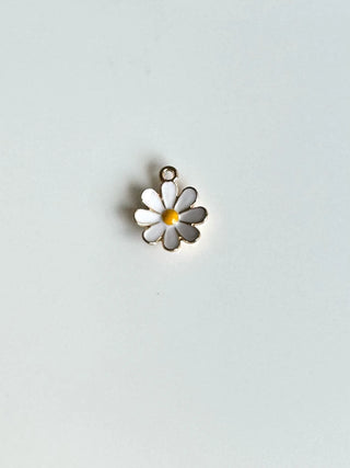 Colored Flower Charm (Gold)