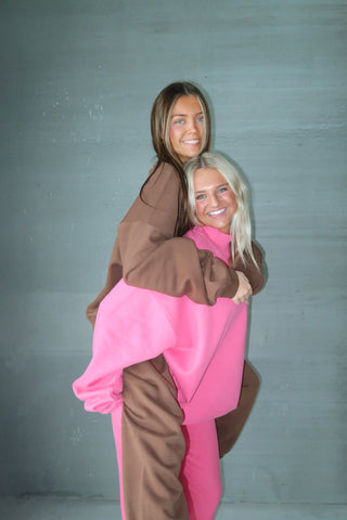 Happy Camp3r Hot Pink Mockneck Sweatshirt