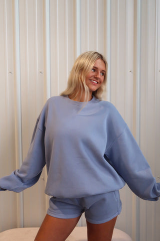 Stone Blue Staple Oversized Crewneck