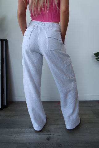 Long Ash Staple Cargo Wide Leg Sweatpants