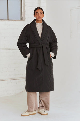 Long Black Puffer Coat