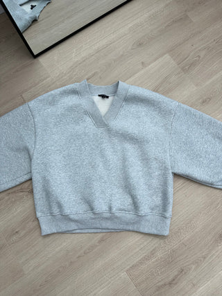 Oversized V-Neck Sweatshirt